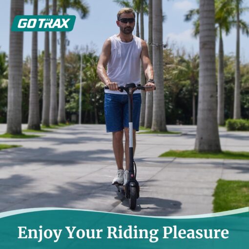 Gotrax APEX MAX Electric Scooter, 8.5" Solid Tires, Max 18 Mile and 18Mph 350W Motor with Rear Single Shock, Bright Headlight and Taillight and Cruise Control, Foldable Escooter for Adult - Image 3