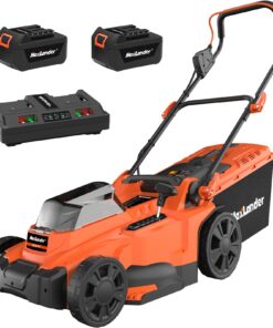 Maxlander Lawn Mowers, 15Inch Electric Lawn Mower Cordless, 40V 2-in-1 Battery Powered Lawn Mower with Brushless Motor, 6-Position Height Adjustment, 2PCS 4.0Ah Batteries and Charger Included