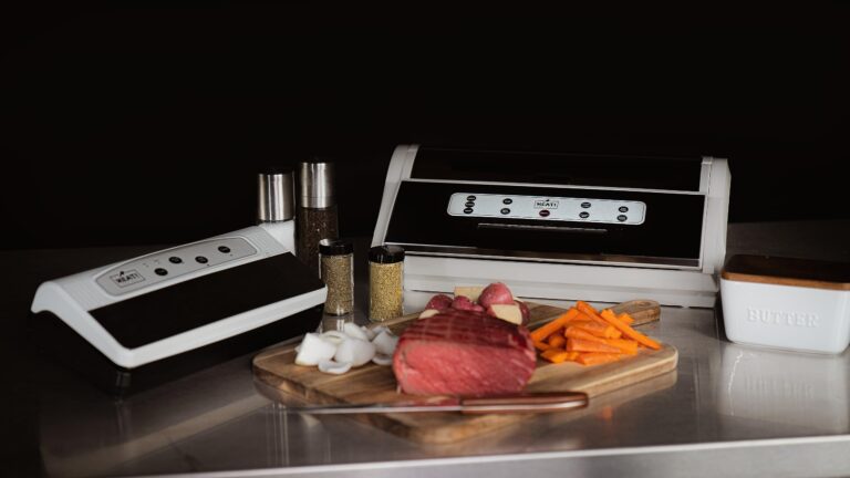 MEAT! Pro External Vacuum Sealer with Removeable Drip Tray, 14 inch Sealing Bar, Locking Latch, Bag Roll Storage, and Status Light for Preserving Meat and Vegetables - Image 2