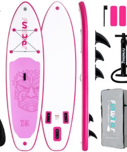 FunWater 10'6×33"×6" Inflatable Stand Up Paddle Board with Premium SUP Paddleboard Accessories,Adults & Youth for All Skill Levels, Included with Board, Paddle, Pump, Three Fins, Backpack