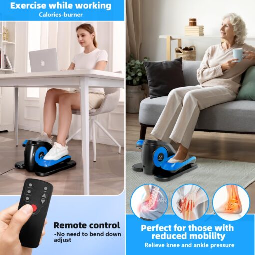 ANCHEER Under Desk Elliptical, Ellipse Leg Exerciser for Seniors Fully Assembled , Electric Seated Pedal Exerciser with Remote Control & 12 Adjustable Speed/Resistance - Image 8
