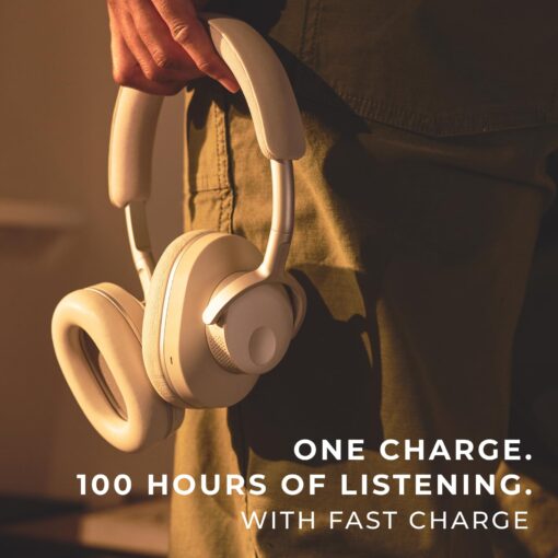 Cambridge Audio P100 Over-Ear Headphones with Active Noise Cancellation (White) - Image 4
