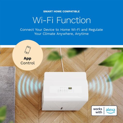 hOmeLabs 1,500 Sq. Ft. WiFi-Enabled Dehumidifier, Small to Medium Size Rooms - Home, Bedroom, Bathroom - Powerful Moisture Removal - 22 Pint (Previously 30 Pint) HME031001N - Image 6