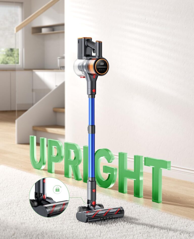Cordless Vacuum Cleaner, 45Kpa 550W 60Mins Vacuum Cleaners for Home, Stick Vacuum Cordless Rechargeable, Wall Mount Charging, Self-Standing, Household Vacuum for Pet Hair/Carpet/Hardwood Floor(X9) - Image 5