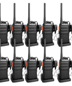 Retevis H-777S Walkie Talkies for Adults, 2 Way Radios with Earpiece and Mic, FRS, Handheld, USB Charging Base, Rugged Two Way Radios Long Range Rechargeable for School Security Church (10 Pack)