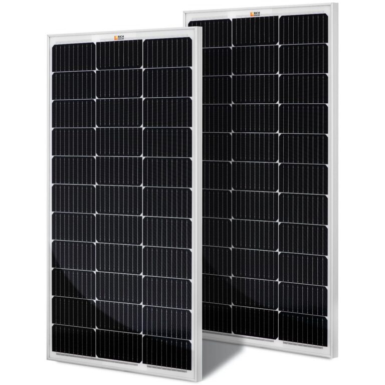RICH SOLAR 200 Watt 12 Volt Monocrystalline Solar Panel 2 Pack of 9BB Cell 100W High Efficiency Solar Module Charge Battery for RV Trailer Camper Marine Off Grid