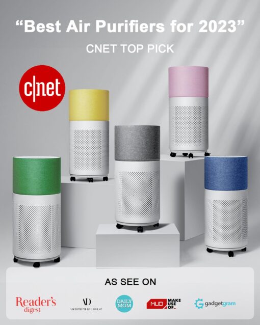 CleanForce Air Purifiers for Home Large Room Up to 2550 ft², H13 HEPA Air Cleaner Works with Alexa for Dust, Allergens, Pollen, Pet Hair Dander, Odors, CERTIFIED asthma & allergy friendly, Rainbow - Image 2