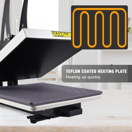 ColorSub Heat Press 15x15 inch Industrial Quality Heat Press Machine with Slide Out Drawer, Heat Press Machine for T Shirts, White - Image 5