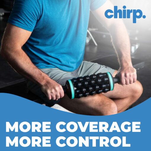 Chirp RPM Rolling Percussive Massager, Percussive Therapy, Whole Body Relief, Deep Tissue and Muscle Recovery, Percussion Massage, Rechargeable, Hands-Free Base, Powerful, 5-Speed Reversible Spin - Image 4