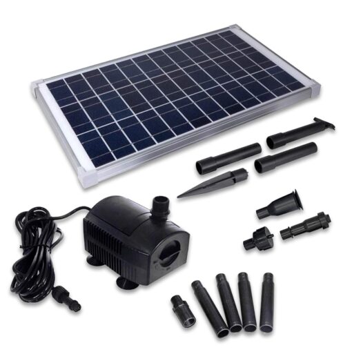 Solariver - Solar Water Pump Kit, Sun-Powered Submersible Water Fountain Outdoor Feature, 470+ GPH with 40-Watt Solar Panel (18V), Fountain Pump for Pond, Water Aeration, Hydroponics & Aquaculture