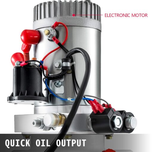 Mophorn 6 Quart Hydraulic Pump Hydraulic Power Unit (Plastic, 6 Quart/Double Action) - Image 6