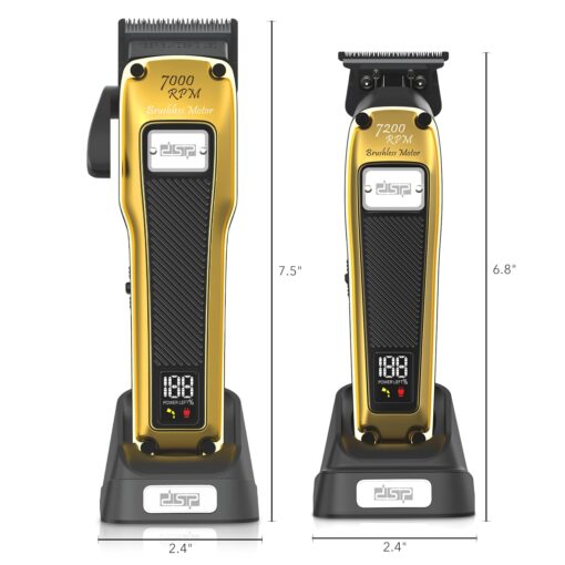 DSP Hair Clipper for Men Professional, BLDC Motor & DLC Coated Detachable Blade, Cordless Hair Trimmer Set for Barber with Charging Base, Men Hair Product Gift Set - Image 4