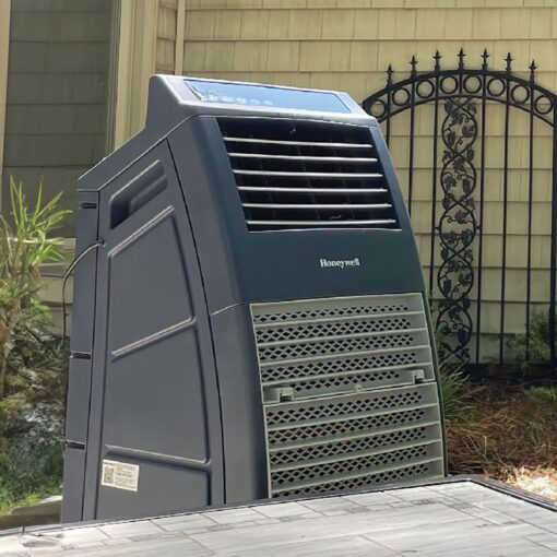 Honeywell Outdoor Portable Evaporative Swamp Cooler & Fan for BBQ Area, Patio, Garage, Backyard with GFCI Cord, Powerful 36 Ft. Airflow with Drink Holders, Gray - Image 9