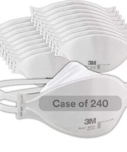 3M Aura Particulate Respirator 9210+, N95, Pack of 240 Disposable Respirators, NIOSH APPROVED, Convenient Individually Wrapped, Stapled Flat Fold Design, Low Profile Design Reduces Eyewear Fogging