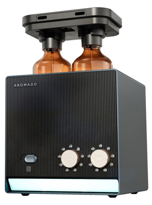 2025 Upgraded 2000 Sq Ft Dual Nozzle Smart Waterless Diffuser, 2×200ml Scent Air Machine for Home Hotel Collection Diffuser Cold Air Technology Waterless Essential Oil Diffuser for Large Room