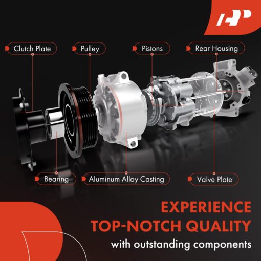A-Premium Air Conditioner AC Compressor with Clutch Compatible with Toyota Camry 2.5L 2012-2017, RAV4 2.5L 2009-2012 - Image 7