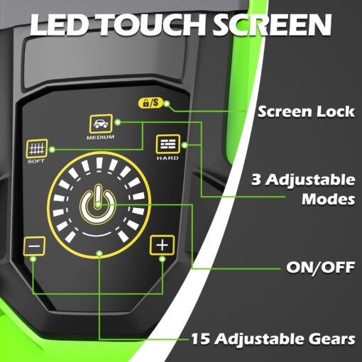 Pressure Washer, 5000PSI 3.2GPM Adjustable Touch Screen with 55FT Total Length Power Washer Electric Powered 4 Nozzles for Driveways Furniture or Cars 2000W - Image 6