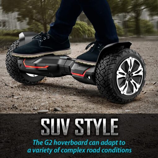 Gyroor Warrior 8.5 inch All Terrain Off Road Hoverboard with Bluetooth Speakers and LED Lights, UL2272 Certified Self Balancing Scooter - Image 7
