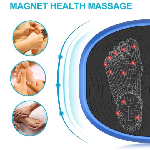 AXV Vibration Plate Exercise Machine Whole Body Workout Music Vibrate Fitness Platform Lymphatic Drainage Machine for Weight Loss Shaping Toning Wellness Home Gyms Workout - Image 7