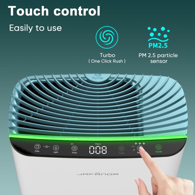 Jafända HEPA Air Purifiers for Home Large Rooms up to 1226ft², Quiet Air Cleaner for Bedroom Office, True HEPA Air Filter Capture 99.97% of Allergens, Pet Dander/Hair, Pollen, Dust, Mold, Smoke, Odors - Image 3