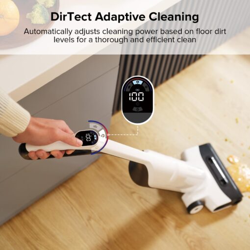 Roborock Flexi Lite Wet Dry Vacuum Cleaner Cordless, Lightweight Vacuum Mop with 17000 Pa Suction, 180° FlatReach Design, Self-Cleaning and Hot Air Dry Floor Cleaner for Mopping Hard Floors - Image 5