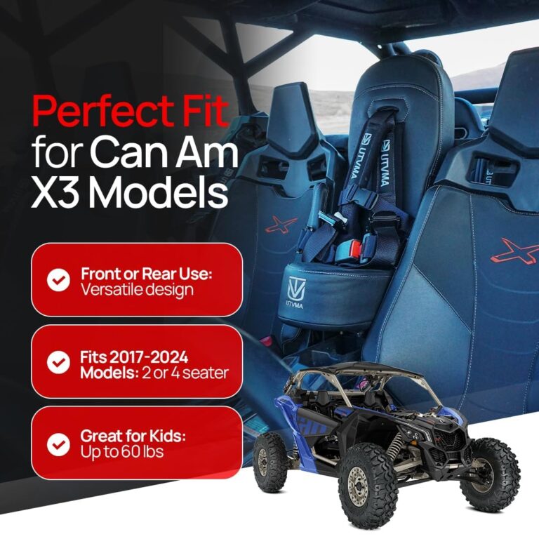 UTVMA Bump Seat Compatible With Can Am X3 - Easy Install | UTV Jump Seat | Bump Seat for Kids - Harness & All Mounting Hardware Included, Front or Rear Use | All Models of X3 | (2017-2025) - Image 7