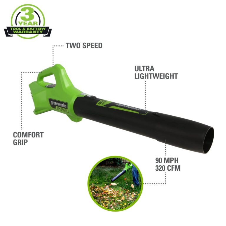 Greenworks 48V 17" Cordless Electric Lawn Mower, Leaf Blower, (2) 4.0Ah Batteries and Rapid Charger - Image 5