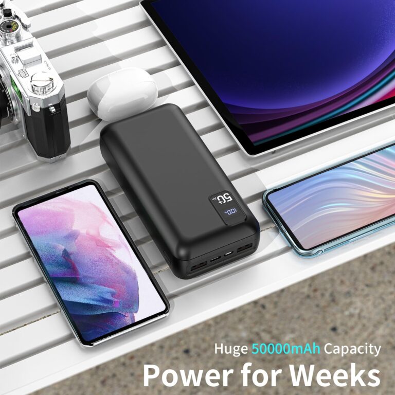 POIYTL Power Bank 50000mAh 22.5W Fast Charging Portable Charger USB-C Quick Charge with 3 Outputs & 2 Inputs LED Display Huge Capacity External Battery Pack for Most Electronic Devices on The Market - Image 7