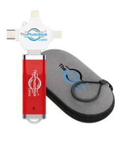 ThePhotoStick® Omni 512GB + Protective Case | Secure Photo & Video Backup and Transfer | Digital File Organization | USB & Multiport Connection for Phones, Tablets and Computers | Water Resistant Case