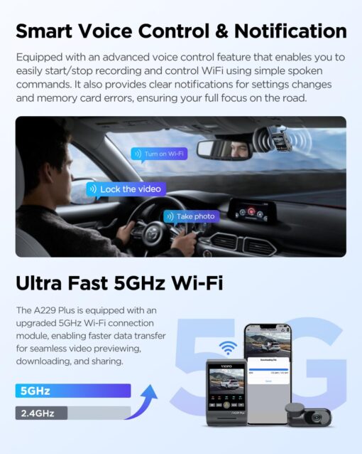 【Bundle: VIOFO A229 Plus 2CH + CPL】 VIOFO A229 Plus Dash Cam with Dual STARVIS 2 Sensors, 2 Channel HDR, 1440P+1440P Front and Rear - Image 5