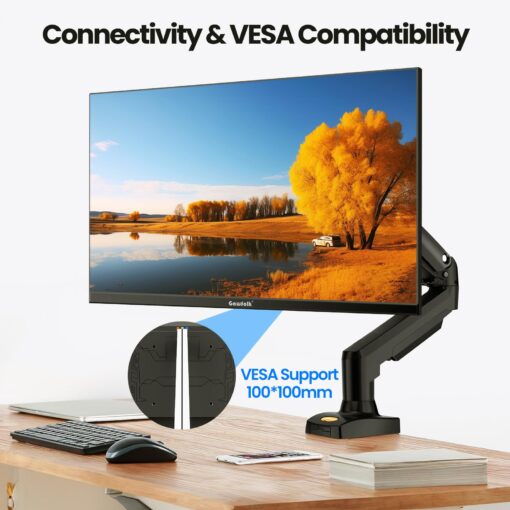 Gawfolk Monitor 32 inch Computer Monitor QHD (2560 x 1440) 2K 1500R Curved Computer Monitors 75HZ PC Monitors VA Screen for Home, Office and Dormitory,Support Wall Mount- Black - Image 5