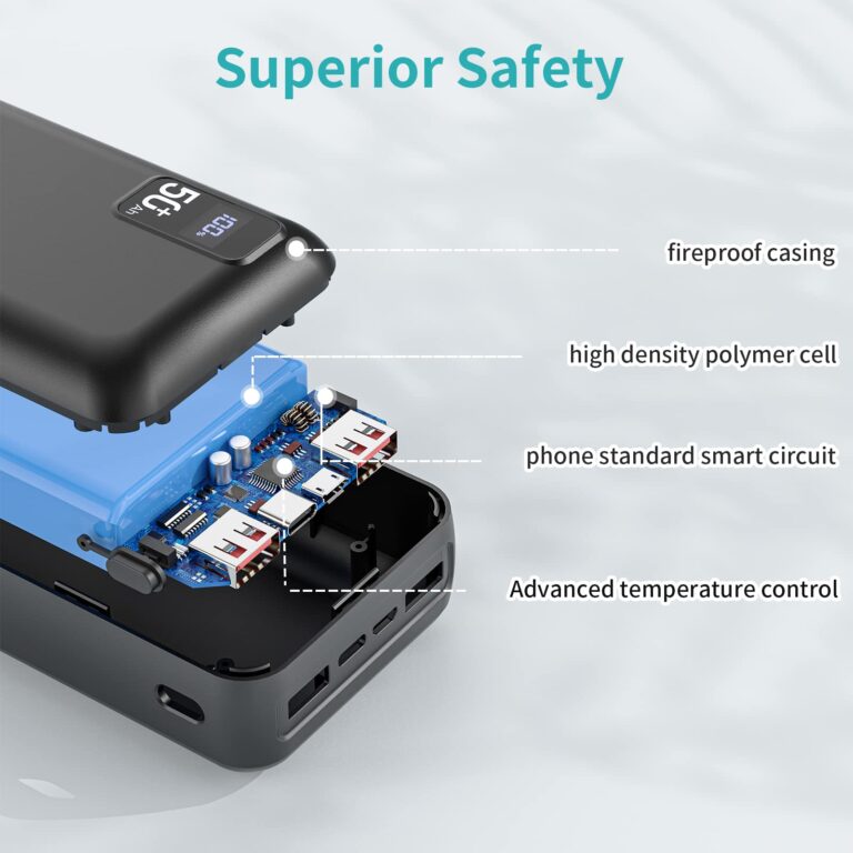 POIYTL Power Bank 50000mAh 22.5W Fast Charging Portable Charger USB-C Quick Charge with 3 Outputs & 2 Inputs LED Display Huge Capacity External Battery Pack for Most Electronic Devices on The Market - Image 3