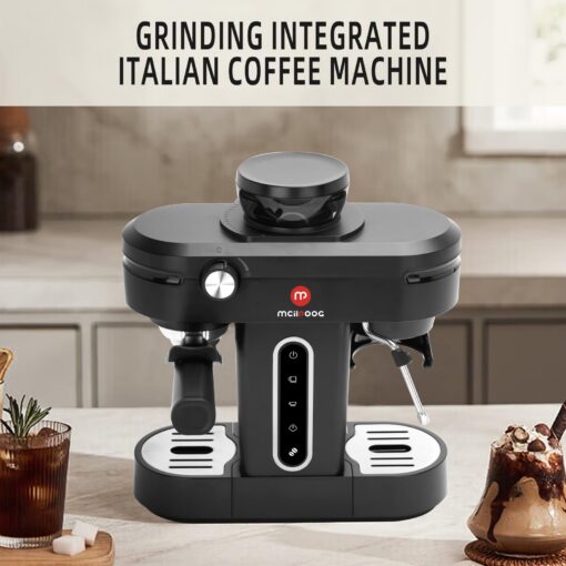 Mcilpoog AC510 15Bar Semi Automatic Espresso Machine With Grinder & Steam Wand,3-in-1 Compact Espresso Coffee Maker With 28 oz Removable Water Tank for Cappuccino or Latte, Gift for Dad, Mom or Wife - Image 8