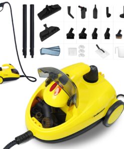Potlimepan 1500 Watt Deep Steam Cleaner With Attachments - Portable for Home, Upholstery, Tile and Grout - On-Board Storage (WJ528(NK-0698))