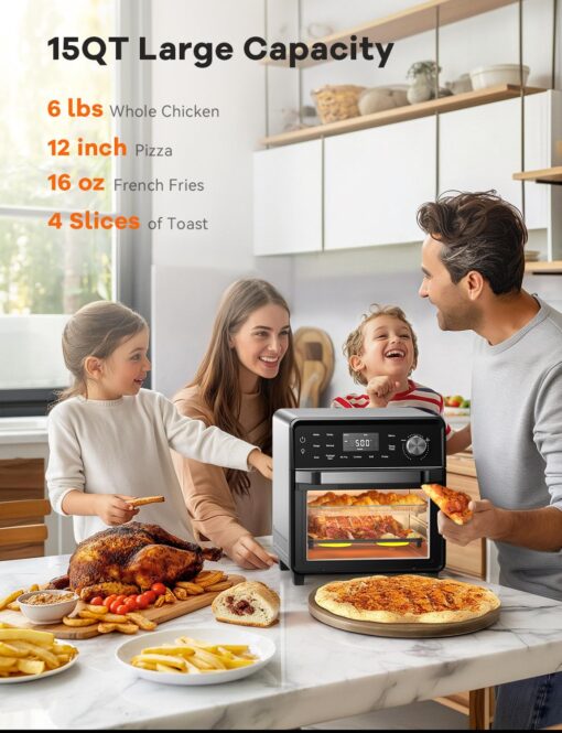 Nuwave TODD ENGLISH Air Fryer Grill Oven Combo, TRUE Char & Flavor, 100 in 1 Super Convection Toaster Oven Countertop, Excellent Thermal Insulation, POWERPORT™ Plug-In Grill, 550°F, Stainless Steel - Image 3