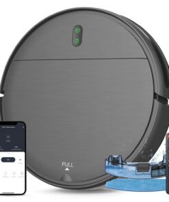 MAMNV Robot Vacuum and Mop Combo, WiFi/App, Robotic Vacuum Cleaner with Schedule, 2 in 1 Mopping Robot Vacuum with Watertank and Dustbin, Self-Charging, Slim, Ideal for Hard Floor, Pet Hair, Carpet