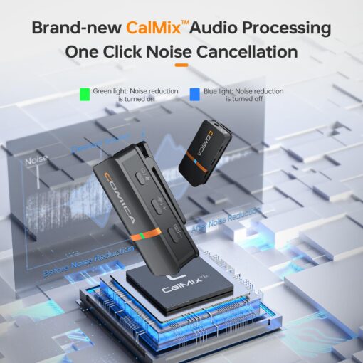 COMICA Vimo Q 4 Channel Wireless Lavalier Microphone System with Noise Cancellation, 4 Audio Tracks Output, 656ft Range, Wireless Mic for iPhone, DSLR Camera, Android, Video Recording Livestream - Image 9
