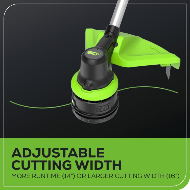 Greenworks 80V 16" Brushless Cordless String Trimmer, 2.0Ah Battery and Charger Included - Image 10