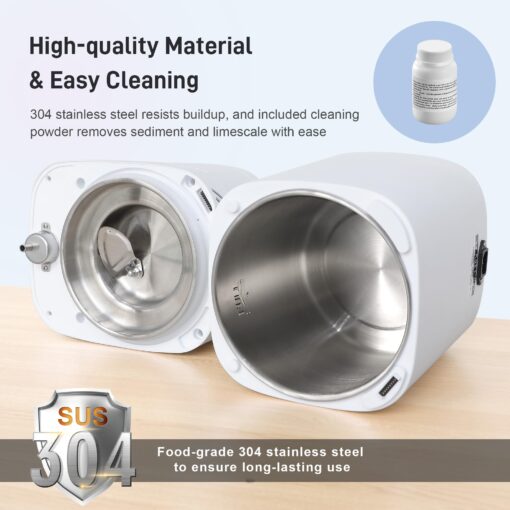 Intelligent Water Distiller Machine for Home-1.1 Gal Home Countertop Distilled Water Maker with Real-time Monitoring for Distilling, 750W Distiller Maker Purifier with 4L Glass Container for Table - Image 5