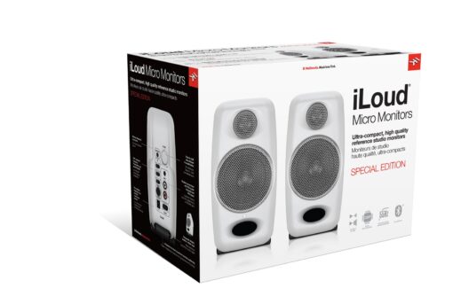 IK Multimedia iLoud Micro Monitor White 50 watt Portable Wireless Bluetooth Studio Reference Monitors, Dual Speakers for Music Production, Mixing, Mastering, Composing, producing and DJs - Image 2