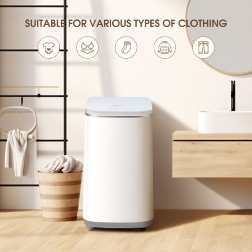 HAVA Portable Washing Machine, Small Washer 0.8 Cu. Ft. Capacity, Fully Automatic with 8 Wash Cycles, Touch Button & LED Display, Space Saving for Apartments, Dorms, and RVs - Image 5