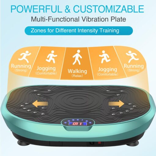 AXV Vibration Plate Exercise Machine Whole Body Workout Music Vibrate Fitness Platform Lymphatic Drainage Machine for Weight Loss Shaping Toning Wellness Home Gyms Workout - Image 6