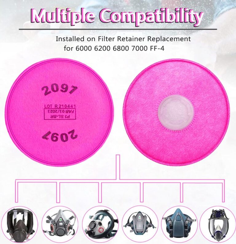 200PCS 2091 Filter P-100 Particulate Filter Installed on Filter Retainer Replacement Cotton for 6000 6200 6800 7000 FF-4 Series Respirator Mask Use for Against Dust Torch Cutting Chemicals - Image 3