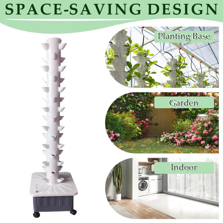 vhdurike 45 Pots Vertical Hydroponic Tower, Soilless Cultivation Hydroponic Garden Tower, Hydroponic Growing System Kit, Vertical Garden Planter for Gardening Lovers - Image 7