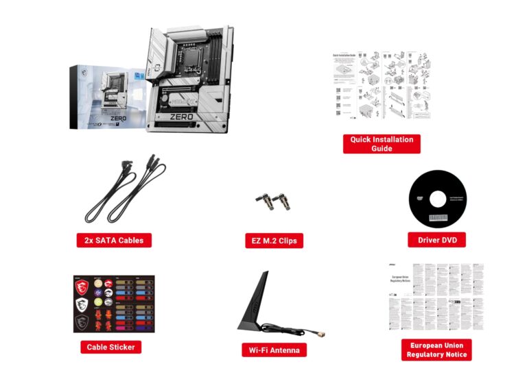 MSI Z790 Project Zero Gaming Motherboard (Support 14th/13th/12th Gen Intel Processors, LGA 1700, DDR5, PCIe 5.0, M.2 Slots, 2.5Gbps LAN, USB 3.2 Gen2, HDMI/DP, Wi-Fi 7, Bluetooth 5.4, ATX) - Image 2