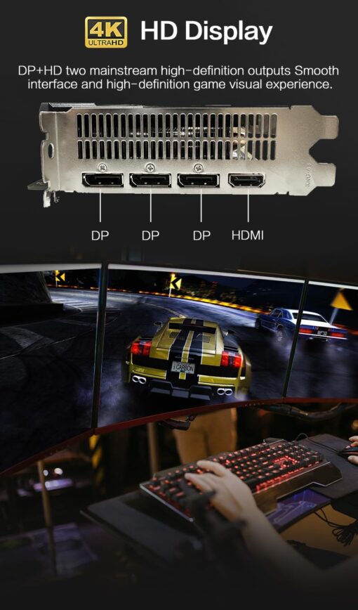 Generic AMD Radeon RX 5600 6GB GDDR6 Graphics Card Performance Equals RTX 3050 75% of 3060 3X DP HDMI 192-Bit 1670/1750 MHz Core/Memory 2048 Shaders PCI4 4.0 150 W 6+8 pin Power - Image 5