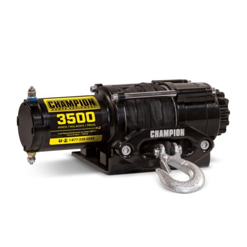 Champion Power Equipment 3500-lb. ATV/UTV Synthetic Rope Winch Kit - Image 5