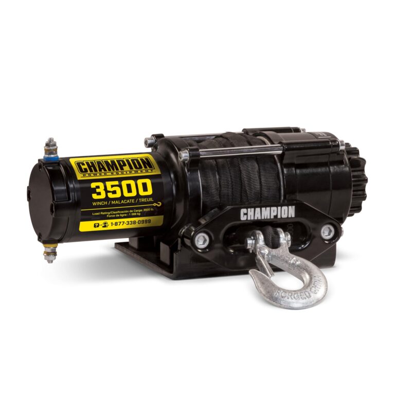 Champion Power Equipment 3500-lb. ATV/UTV Synthetic Rope Winch Kit - Image 5