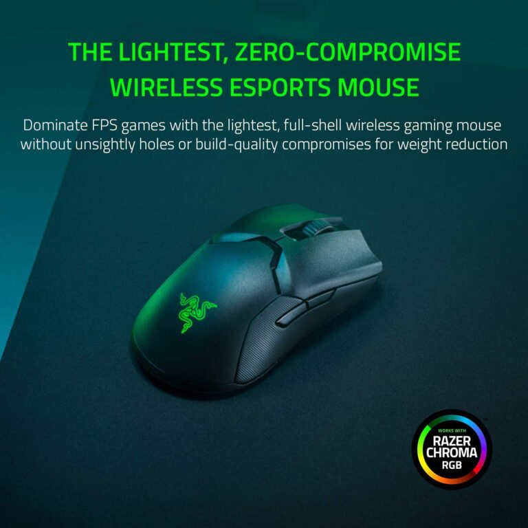 Razer Viper Ultimate Hyperspeed Lightest Wireless Gaming Mouse & RGB Charging Dock: Fastest Switch - 20K DPI Optical Sensor - Chroma Lighting - 8 Programmable Buttons - 70 Hr Battery - Image 4