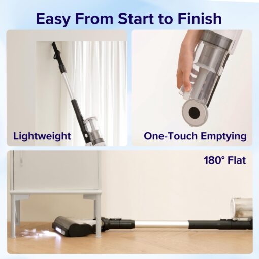 LEVOIT Cordless Vacuum Cleaner, Stick Vac with Tangle-Resistant Design, Up to 50 Minutes, Powerful Suction, Rechargeable, Lightweight, and Versatile for Carpet, Hard Floor, Pet Hair, LVAC-200 - Image 3
